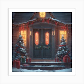 Christmas Door 177 Art Print