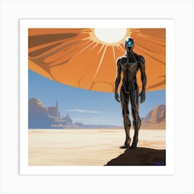 Cyclope Standing In The Desert Art Print