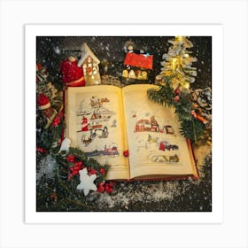 Firefly Journal, Christmas, Holiday, Scene, Festive, Winter, Cozy, Decorative, Nostalgic, Snow, Fami (3) Art Print