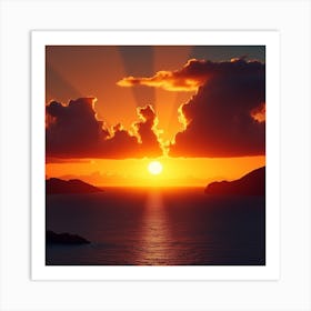 Sunset Stock Videos & Royalty-Free Footage 1 Art Print