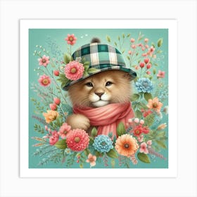 Kitten In A Hat Art Print