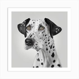 Portrait Of A Dalmatian Art Print