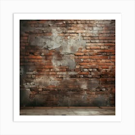 Distressed Brick 9 Art Print