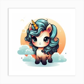 Cute Unicorn 826 Art Print