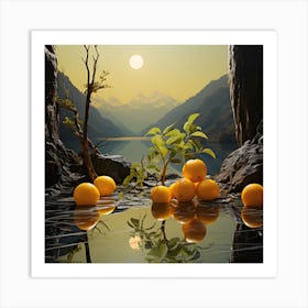 Citrus Canopy Ascent Art Print