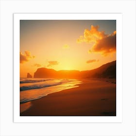 Sunset On The Beach 9 Art Print