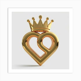 Heart With Crown Art Print