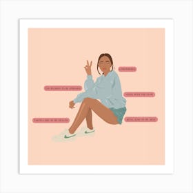 Mood Forever Female Square Art Print