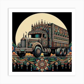 Truck Art Design Inspired By Pakistani Culture And Traditions (2) Art Print