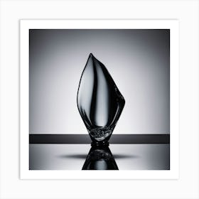 Black Glass Vase Art Print