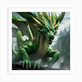 Green Dragon 2 Art Print