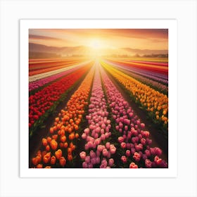 A tulips field 3 Art Print