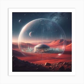 Futuristic Space Station 23 Art Print