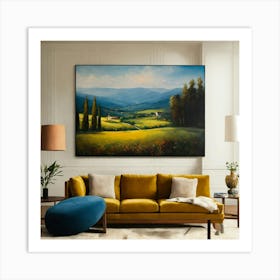 Tuscan Landscape Painting 7 Art Print