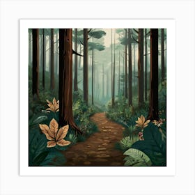 Forest Path 1 Art Print