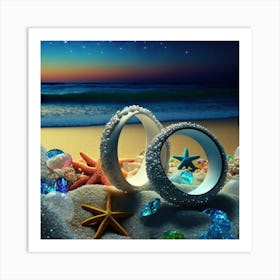 Starfish On The Beach Art Print