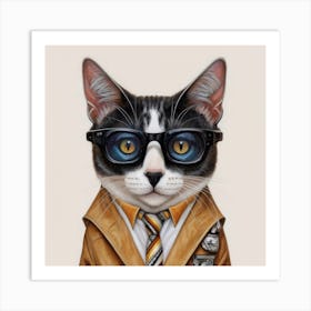 Fashion Cat 1 Art Print