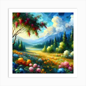 Landscape Painting 18 Art Print