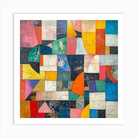 'Shapes' Abstract Colors Art Print