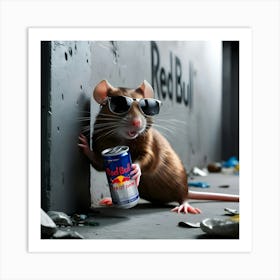 A Sleek, Urban Rat With Shimmering Brown Fur And A Knowing Glint In Its Bright, Black Eyes, (2) Art Print