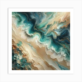 Ocean Resin Art Art Print