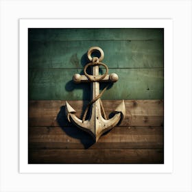 Nautical Anchor Sign Art Print