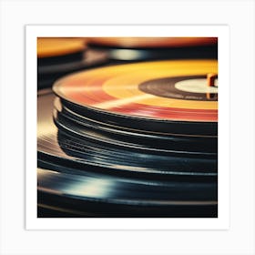 Stack Of Vinyl Records 1 Art Print