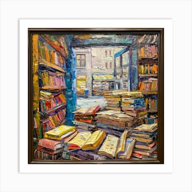 Van Gogh Style The Old Bookshop Series Art Print