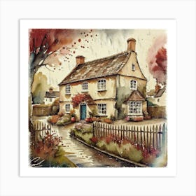 Cotswold Cottage Art Print