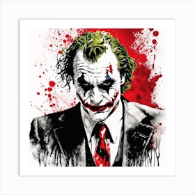 The Joker Portrait Ink Painting (19) Art Print