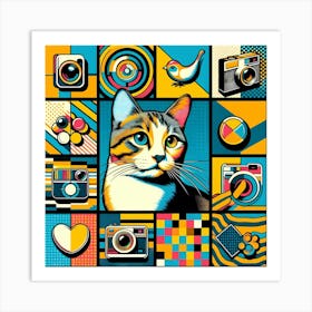 Pop Cat 4 Art Print