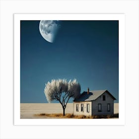 House In The Snow Art Print