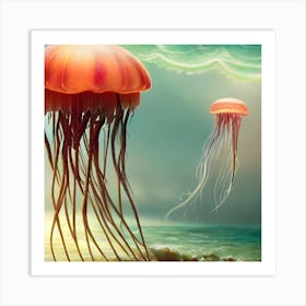 Flying Jelly 3 Art Print