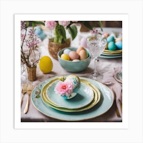 Easter Table Setting 3 Art Print