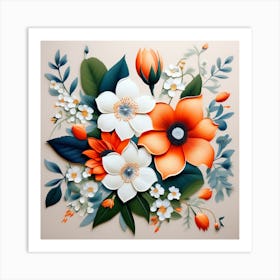 Paper Flowers 3 Art Print