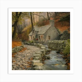 Cottage In The Woods Art Print