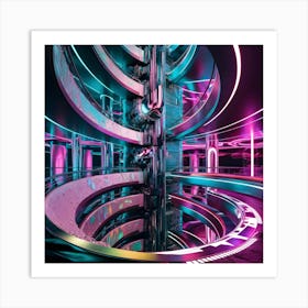 Innovative Mixed Media Style Digital Art Combining 3d, Glitch Art, And Photography 1 Art Print