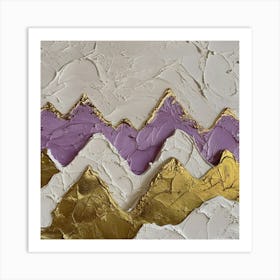 Gold And Purple Mountains Art Print