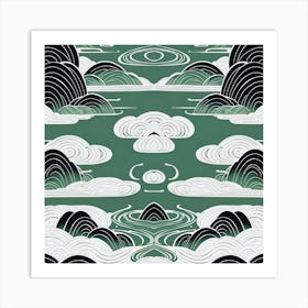 Japanese Inspired Art Flow 3 Art Print