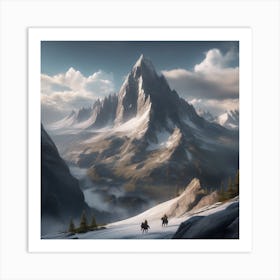 Mountain figures Art Print