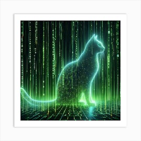 Glowing cat 2 Art Print