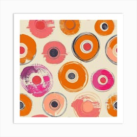 Orange Circles Art Print