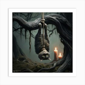 Default A Gothic Mystical Cat Rendered In Eerie Photorealistic 2 Art Print