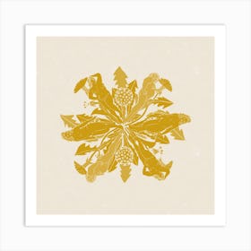 Dandelion Women Yellow Art Print