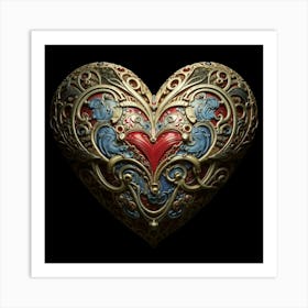 Heart Of Gold 6 Art Print