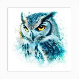 Owl Painting.Generated AI. Wall Art Print 2 Art Print