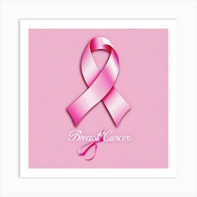 Women Breast Cancer Awareness background in Pink Ribbon international symbol for month October clipart and poster clipart and wall art 8 Art Print