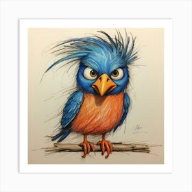 Blue Bird Art Print