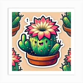 Cactus Sticker 2 Art Print