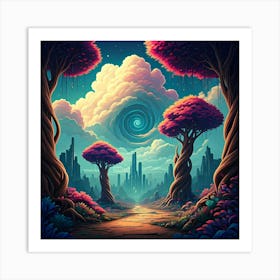 Otherworldly Landscape Art Print